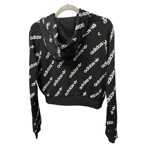 Adidas Originals 'Logomania' repeat logo zip hoodie in black size M - Picture 4 of 8